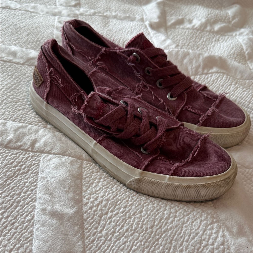 Women's Burgundy Canvas Sneakers